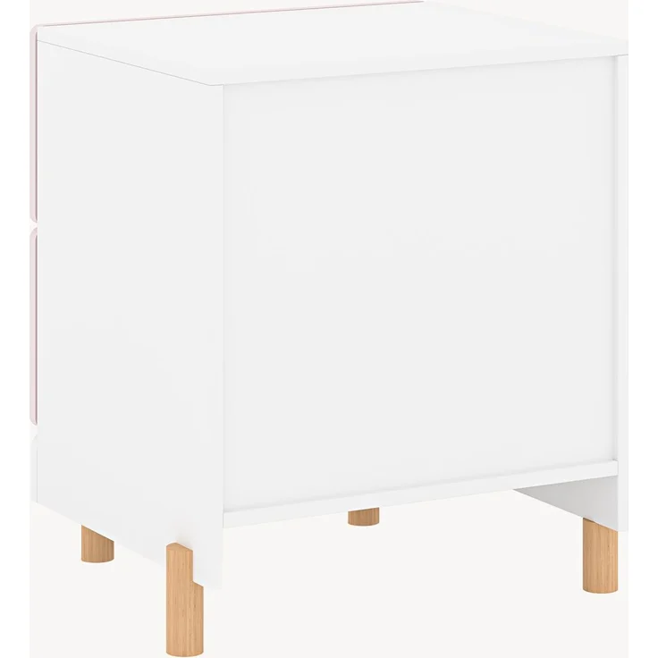 Kindernachttisch Vaarentaa mit 2 Schubladen 47x40x35 cm Weiß/Cotton Candy [en. casa] – Bild 4