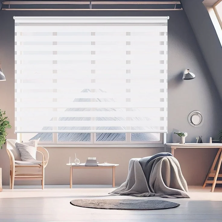 Rollo Doppelrollo Rollos für Fenster ohne Bohren oder mit Bohren, Sekey, Klemmfix – Bild 3