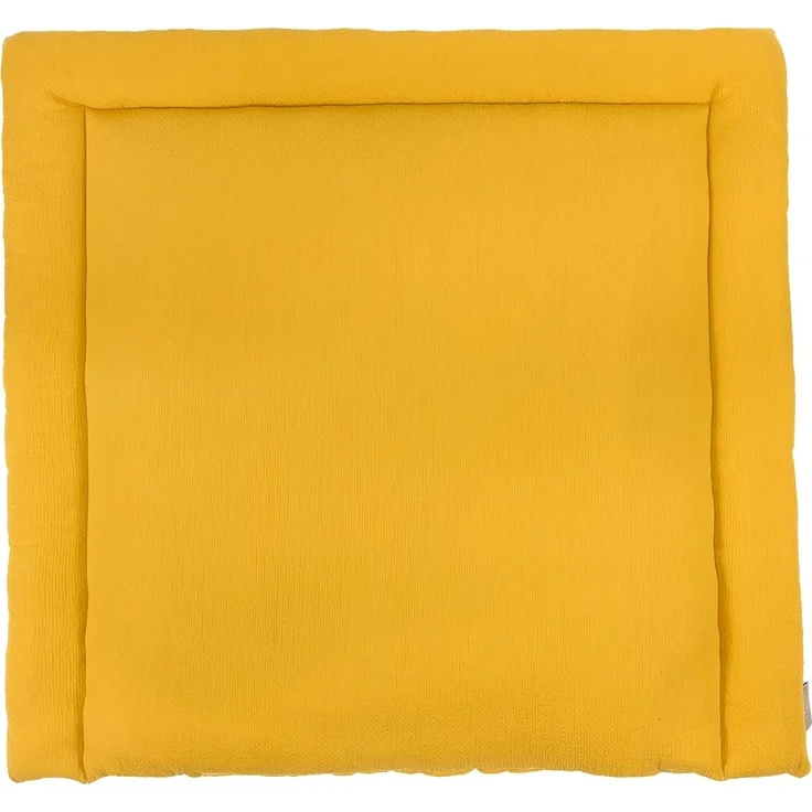 KraftKids Wickelauflage in Doppelkrepp Gelb Mustard, Wickelunterlage 75x70 cm (BxT), Wickelkissen – Bild 1