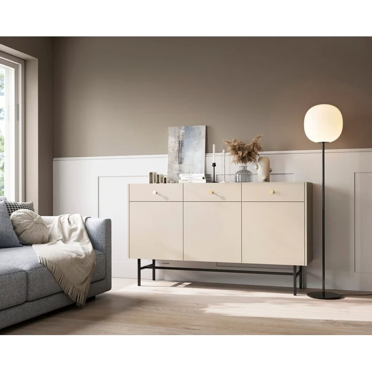 Selsey 'Divenos' Sideboard 3-türig, greige, ca. 89 x 155 x 39 cm – Bild 2