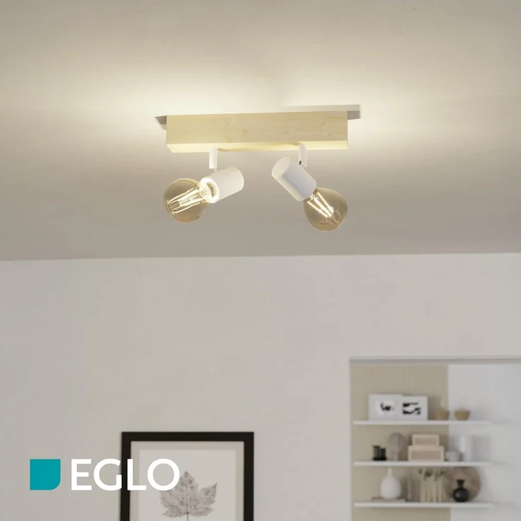 Eglo 33169 TOWNSHEND 3 braun, weiß L:30cm B:5cm – Bild 3