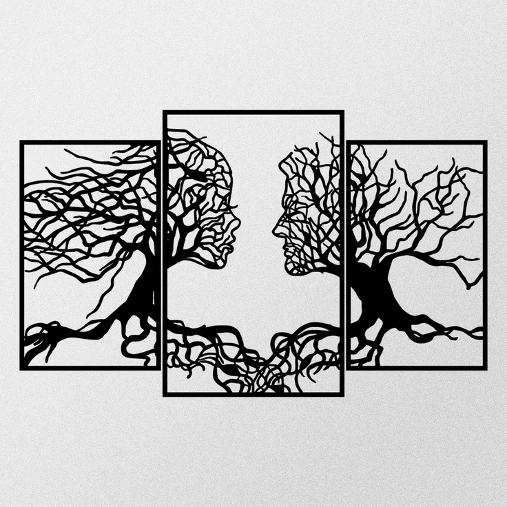 Wallity Wanddekoobjekt 100% METAL (Thickness: 1,2mm), 116 x 71 cm Z1114 – Bild 4