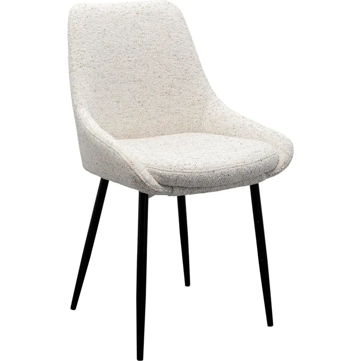 Kare Design Esszimmerstuhl East Side Melange, Creme, 48 cm Sitzhöhe, Polsterstuhl, elegant, minimalistisch, Wohnzimmer, 84 x 48 x 57 cm (H/B/T)