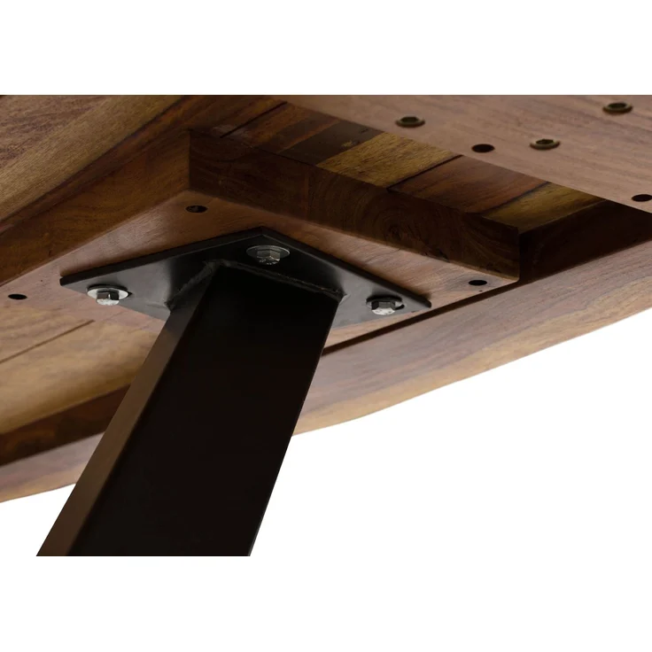 Baumtisch Sheesham 240 x 100 x 76 natur sandgestrahlt / A-Gestell anthrazit matt FREEFORM 5 – Bild 3