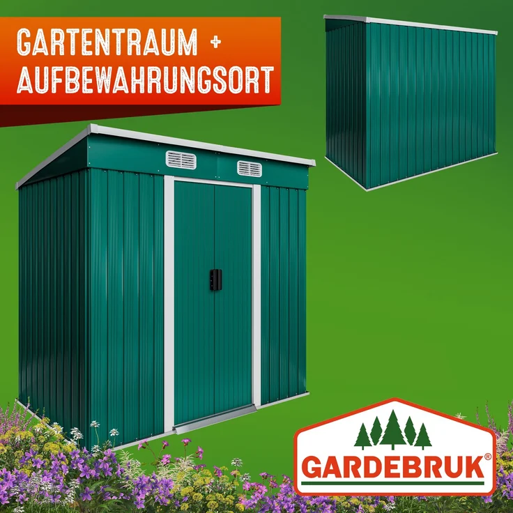 GARDEBRUK® L Gerätehaus mit Fundament Kantenschutz – Bild 7