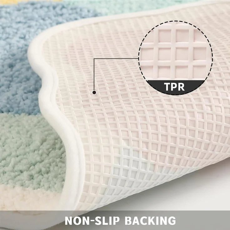 ABC Badteppich, 45 x 70 cm, rutschfest, aus flauschiger Mikrofaser, geeignet für Badezimmer und Küchen, Eingangsbereich, saugfähig, maschinenwaschbar – Bild 5