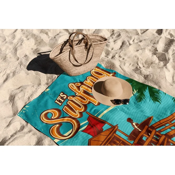 Mijolnir 'Surfing Time Hawaii 90' Strandtuch, Mehrfarbig, 90 x 150 cm – Bild 4