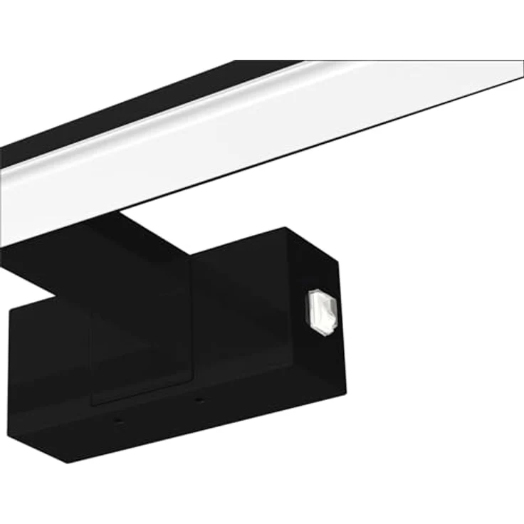 kalb LED Spiegelleuchte Spiegelleuchte chrom oder schwarz 500mm, mit integriertem Netzschalter, Schwarz – Bild 5