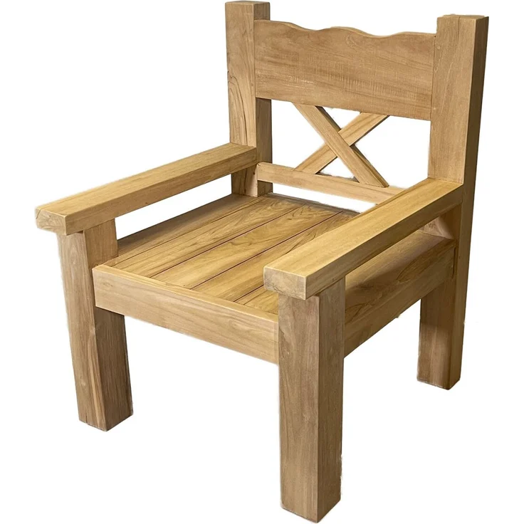 Teakholz Sessel JUMBO, Natural Teak – Bild 1