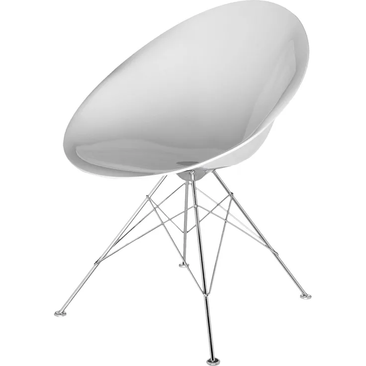 Kartell 4837E5 Schalensessel Ero/S, 4B-Gestell weiß glänzend