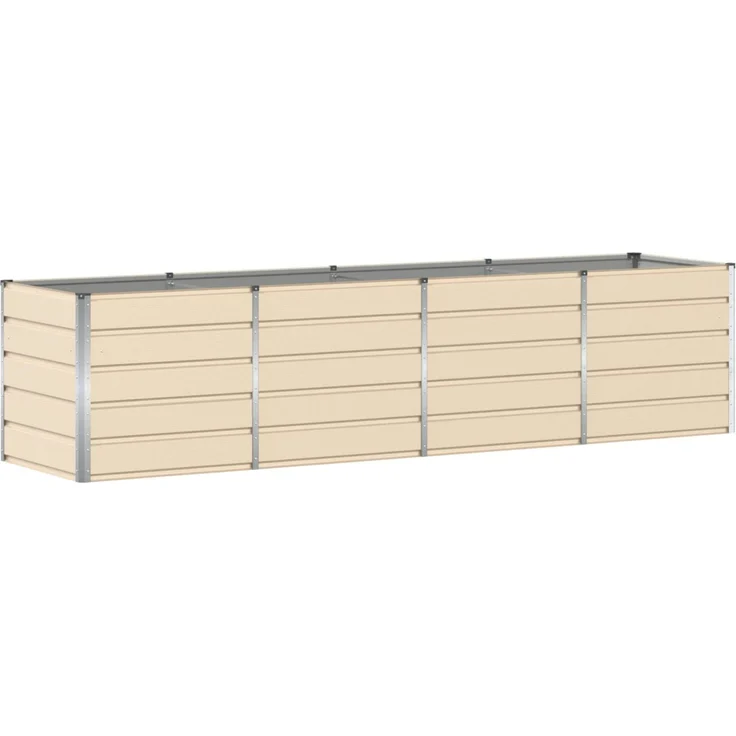 vidaXL Pflanzkübel Elfenbein 320 x 80 x 75 cm Stahl 42018093 – Bild 2