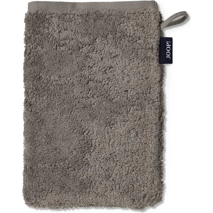JOOP! Waschlappen, 3er Pack - Waschhandschuh, Doubleface, Walkfrottier Braun/Grau 16x22cm – Bild 2