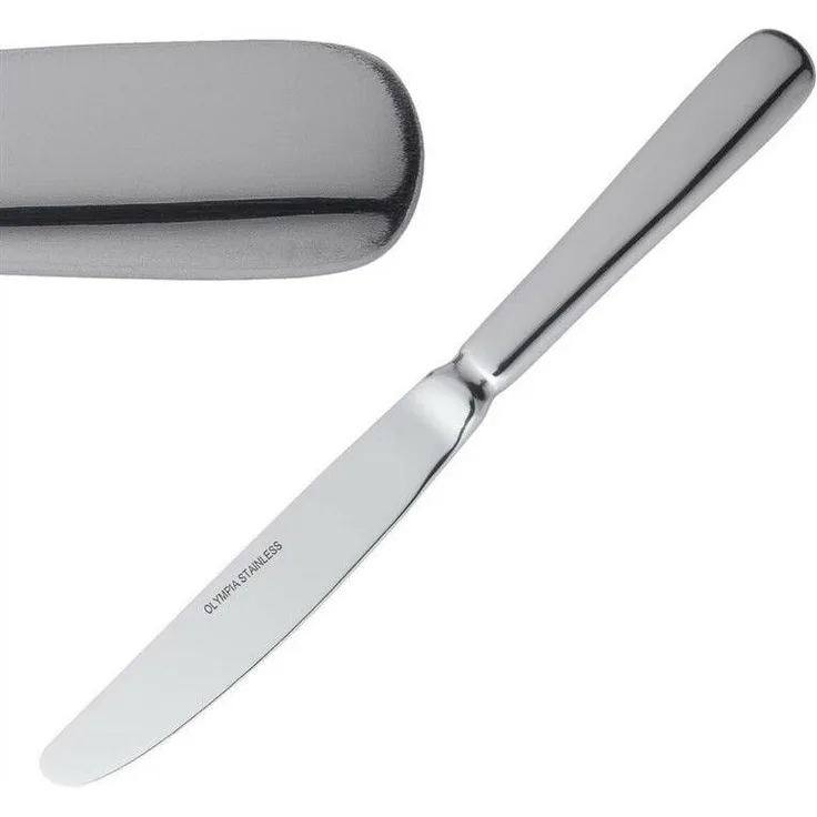 Olympia Baguette Menümesser, 12 Stück, 23cm, Edelstahl 18-0