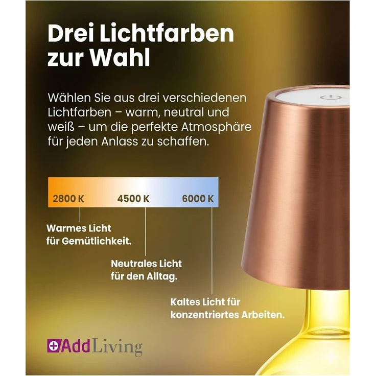 AddLiving LED Flaschenleuchte Bronze – Bild 6