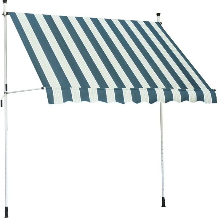 TrendLine Balkon-Markise 3 x 1,3 m grün-weiß gestreift – Bild 1