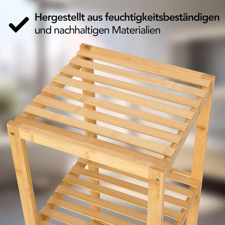 Brixy Badezimmerregal - Badezimmerschrank - 5-lagig - 141x33x33cm - Badezimmerschrank - Bambus – Bild 9