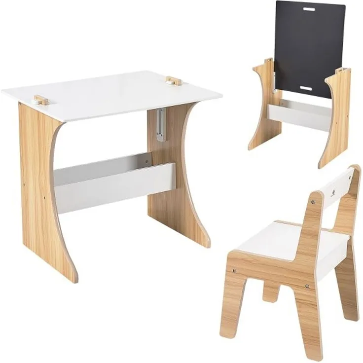 Relaxdays 2-teilige Kindersitzgruppe mit Tafel