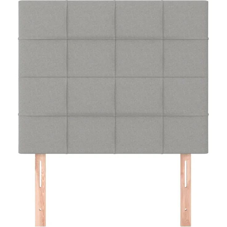 vidaXL Kopfteile 2 Stk. Hellgrau 100 x 5 x 78/88 cm Stoff 3116322 – Bild 3