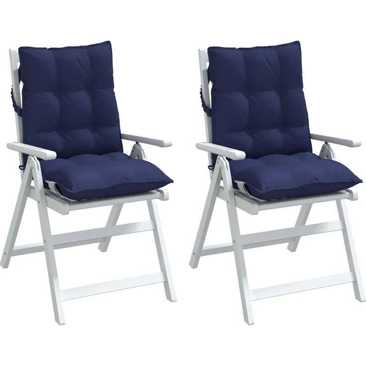 vidaXL Niedriglehner-Auflagen 2 Stk. Marineblau Oxford-Gewebe 377737 – Bild 4