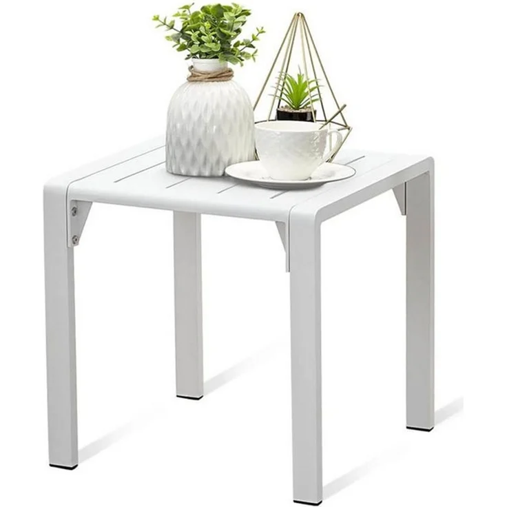 MeXo Gartenlounge-Set Lounge Gartenmöbelset Aluminium Wetterfest, (Couchtisch, 1-tlg, 44 x 44 x 41 cm), wetterfest Gartentisch für 1-2 Personen – Bild 4