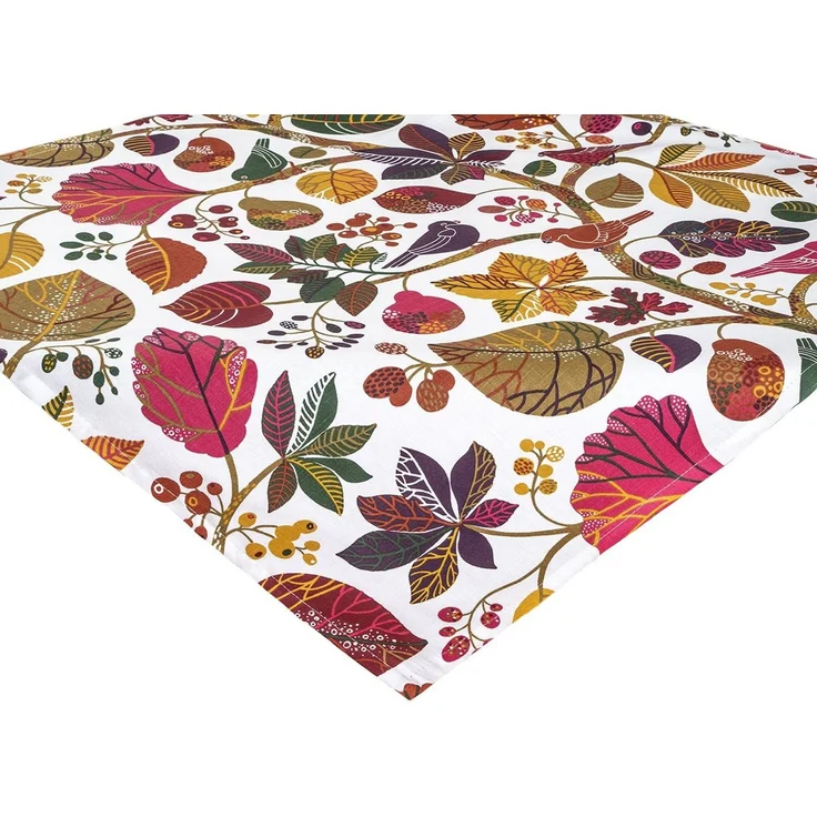 beties Mitteldecke Zauberwald (1-tlg, 1 Stück Tischwäsche), Tischdecke ca. 80x80 cm Baumwolle Wohn-Dekoration - elfenbein-bunt – Bild 1