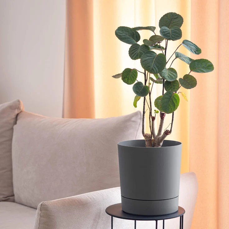 KADAX Blumentopf mit Ständer AURA 145 recycelt, anthrazit, 2er-Pack – Bild 6