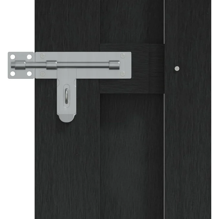 vidaXL Gartentor 100 x 150 cm WPC und Aluminium Schwarz 42039045 – Bild 2