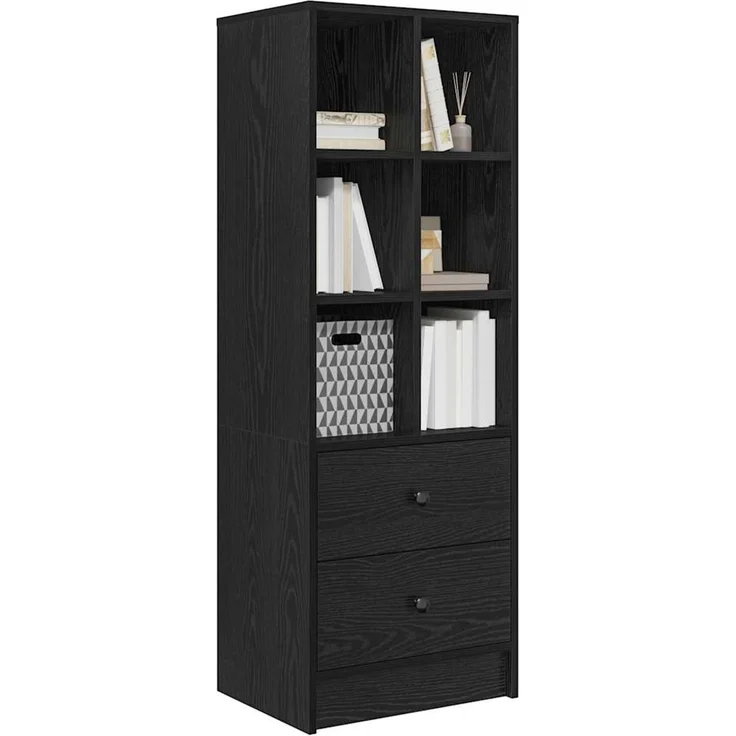 vidaXL Highboard Schwarz Eichen-Optik 45,5 x 34 x 127 cm 869363 – Bild 2