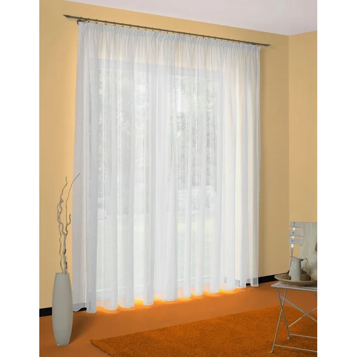 Wirth Gardine Gerty, Faltenband (1 St), halbtransparent, Sablé, Store