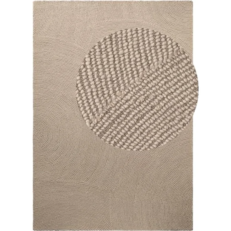 XXXL Wollteppich Eleni, Beige, Rechteckig 120x180 cm, Pflegeleicht, Strapazierfähig, Für Fußbodenheizung geeignet, Naturmaterial mit Struktur – Bild 2