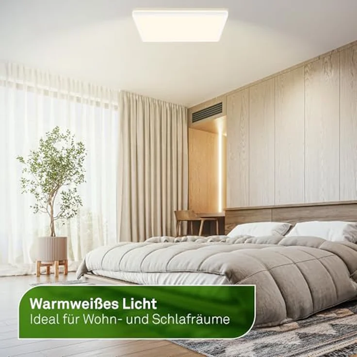BRILONER - EEK A LED Panel Effizient mit 14W bei 3000lm, ca. 50.000h Licht, flach, CCT, indirektes Licht, LED Lampe, Deckenleuchte, Wohnzimmerlampe, Deckenlampe, Flurlampe, 42 x 42 x 3 cm, Weiß – Bild 5
