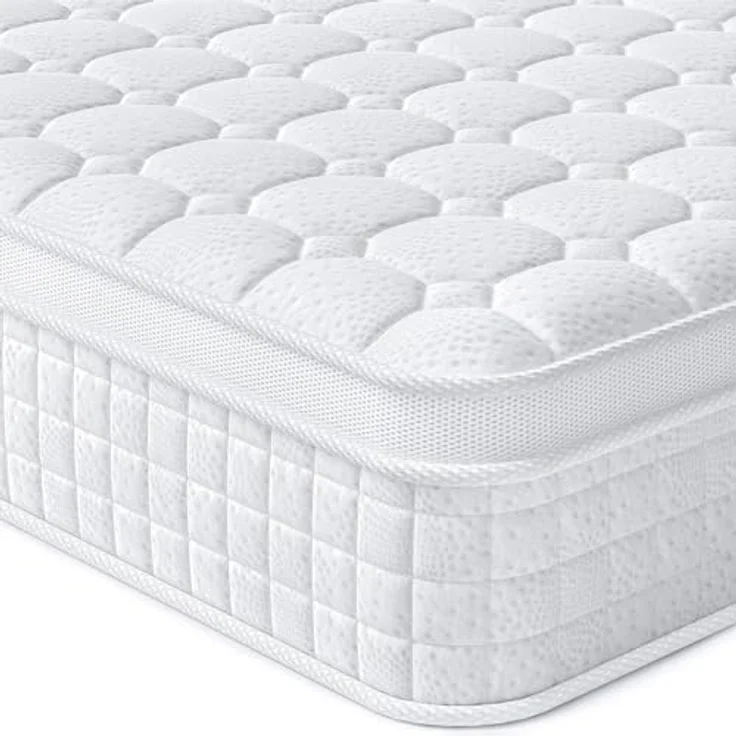 Vesgantti Hybridmatratze 120x200, H3 7-Zonen Druckentlastung Orthopädische Matratze, Taschenfederkernmatratze Oeko-TEX Zertifiziert, atmungsaktiv (30 cm Tight Top, weiß)‌ – Bild 1