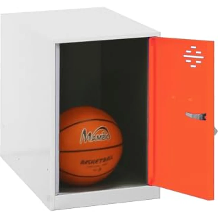 Simon Rack Schließfächer, Metall, 475 x 300 x 500 cm, Weiß/Orange, Metall – Bild 3