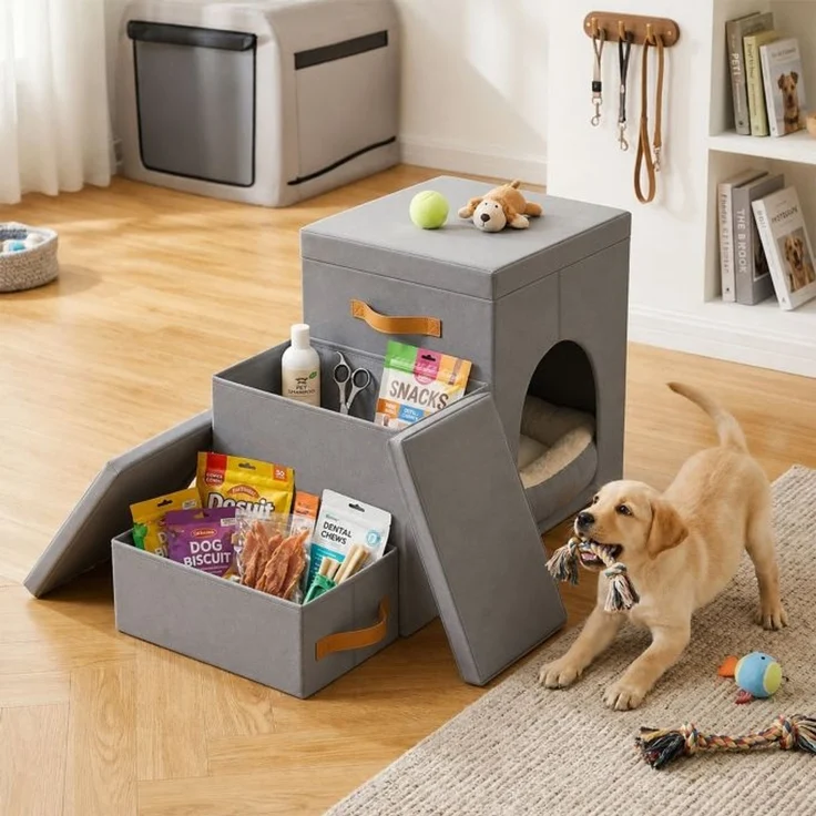Relaxdays Faltbare Hundetreppe mit 3 Stufen – Bild 3