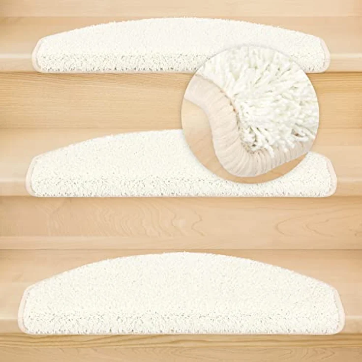 Metzker® Stufenmatte Stufenmatten Emphoria Halbrund Einzeln und Sparset's, halbrund, Höhe: 15 mm, 15 Stück im Set - Creme – Bild 5
