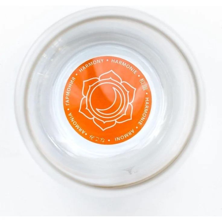 Trinkglas Mythos Chakra Sakral/Affirmation Harmonie 0,25l - bleifreies Glas – Bild 2