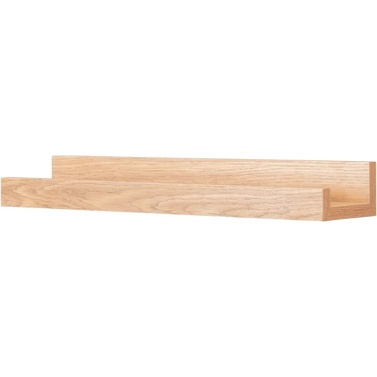 Levandeo® Bilderleiste, Bilderleiste Eiche Braun L40cm MDF Holz Wandregal Schmal Wanddeko