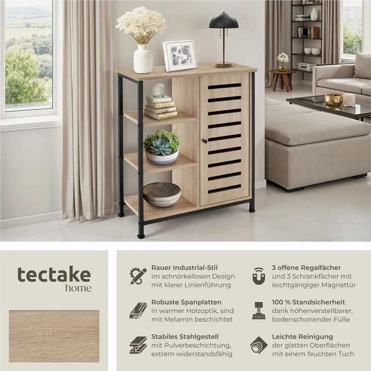 tectake Highboard Sideboard, Industrial Style – Bild 1