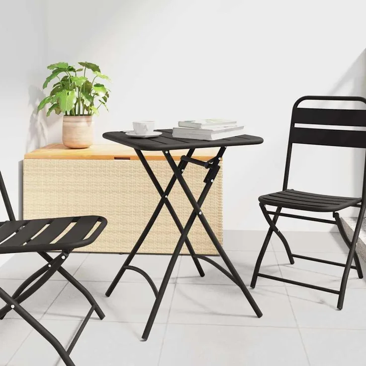 vidaXL Bistrotisch Anthrazit 55 x 55 x 72,5 cm 42002948
