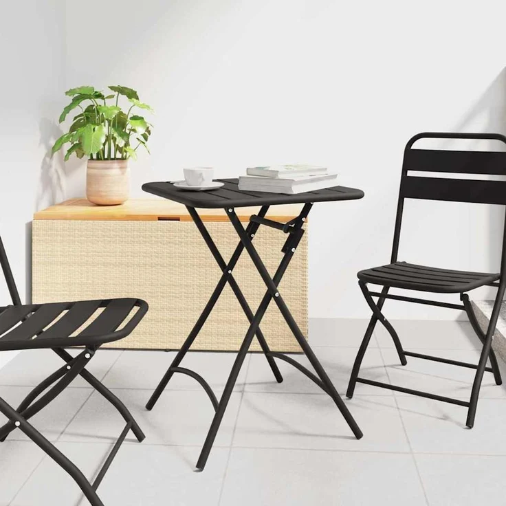 vidaXL Bistrotisch Anthrazit 55 x 55 x 72,5 cm 42002948 – Bild 1
