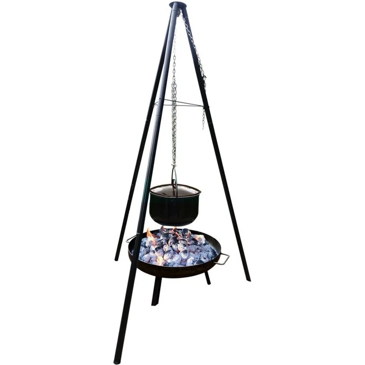 Multi-Grillset Feuerschale Grillrost Kochtopf 15L Fischfilethalter Kesselgulasch – Bild 7