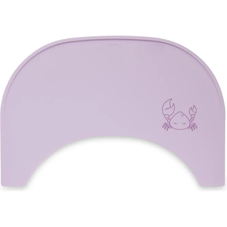 Hauck Silikon Auflage für Hochstuhl Alpha Essbrett Wooden/Click Tray oder Esstisch - Baby und Kinder Platzdeckchen, Abwaschbar, Rutschhemmend und Temperaturbeständig (Crab Lavender)