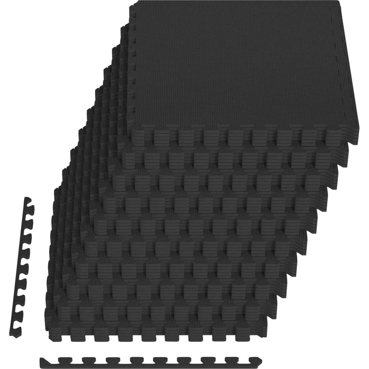 vidaXL Pool Bodenschutzmatte 40 Stk. Schwarz 14,4 m² EVA-Schaum 3433280 – Bild 2