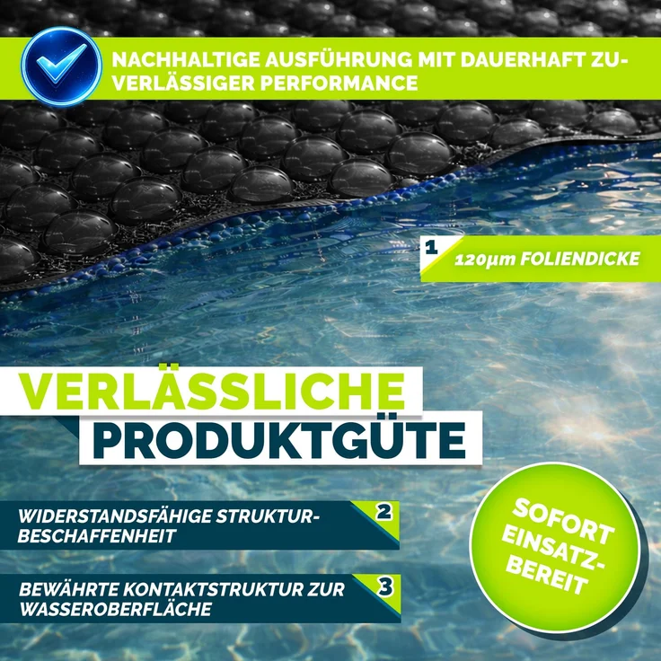 tillvex Pool Solarfolie Rund 400 cm - Schwarz Solarplane Solarheizung Solarabdeckplane Poolheizung Wärmeplane – Bild 9