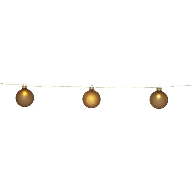 Lichterkette Bliss 8 Kugeln gold LED Timer L 160cm