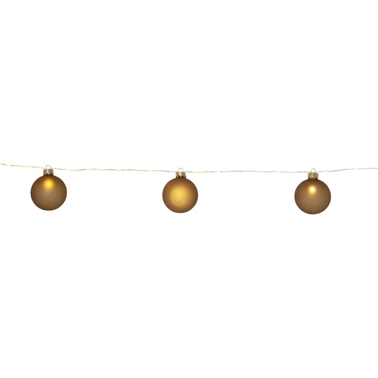 Lichterkette Bliss 8 Kugeln gold LED Timer L 160cm