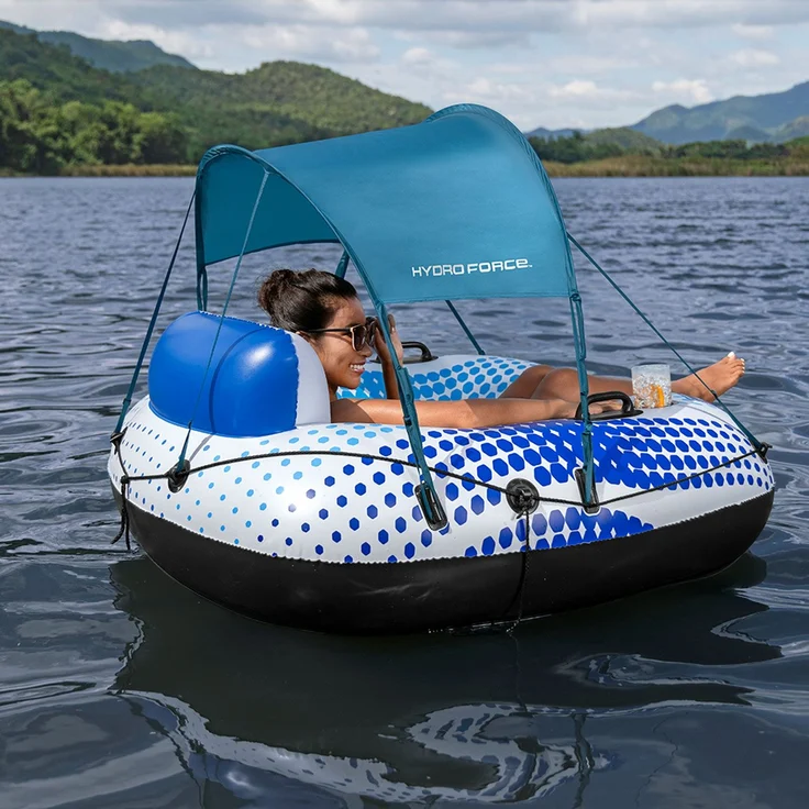 Bestway Schwimmring 123 x 123 x 51 cm Rapid Rider | mit Sonnendach – Bild 2