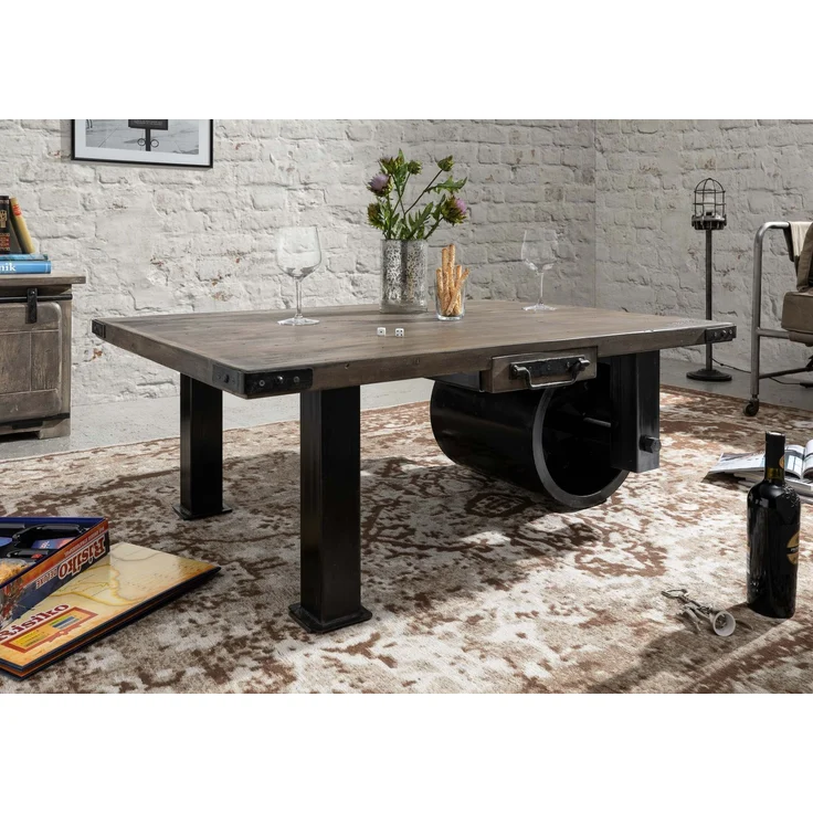 Couchtisch Mango 110x80x43 grau lackiert RAILWAY #205 – Bild 9