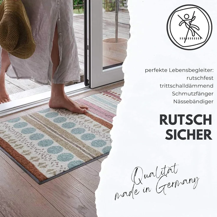 Salonloewe Fußmatte Fußmatte 50x75 Hereingedackelt grau, Eingangsmatte normal, Höhe: 500 mm – Bild 7