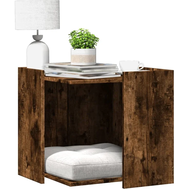 vidaXL Katzenklo Räuchereiche 53x53x51 cm Holzwerkstoff 857755 – Bild 1